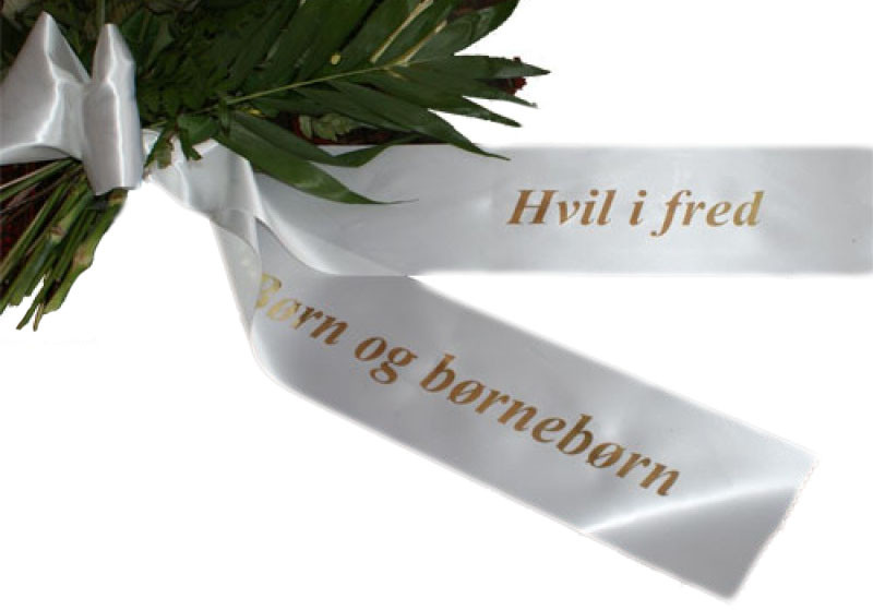 Bånd til begravelsesbinderi