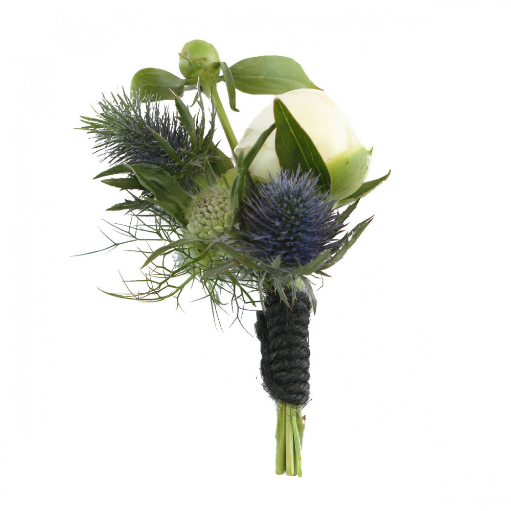 Knaphulsblomt - Hvid/lilla