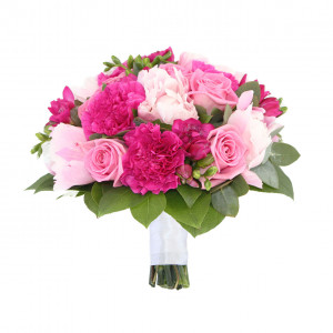 Rokokko brudebuket med roser